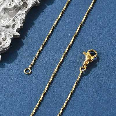 Brass Ball Chain Necklaces LS-MAK-L009-06G-1