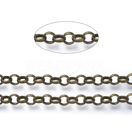 Brass Rolo Chains X-CHC-S008-002A-AB-1