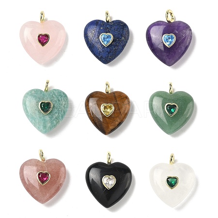 Natural Mixed Gemstone Pendants G-C274-04-1