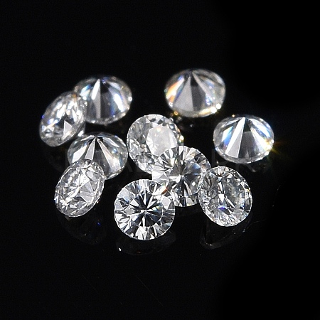 White D Color Round Cut Loose Moissanite Stones RGLA-WH0016-01E-1