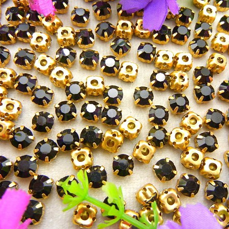 Flat Round Sew on Rhinestone FIND-PW0012-01A-02-1