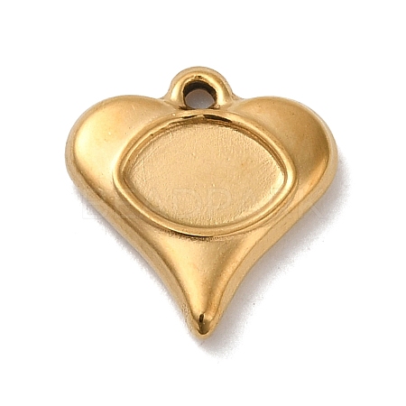 304 Stainless Steel Pendant Cabochon Settings For Enamel LS-STAS-D013-01A-G-1