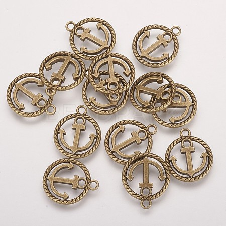 Tibetan Style Alloy Pendants X-TIBEP-3768-AB-FF-1