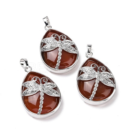 Dyed & Heated Natural Agate Pendants G-G900-01P-22-1
