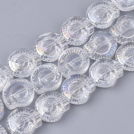 Electroplate Glass Beads Strands EGLA-S190-04-1
