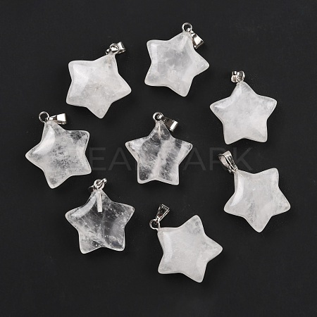 Natural Quartz Crystal Pendants X-G-I319-01P-04-1