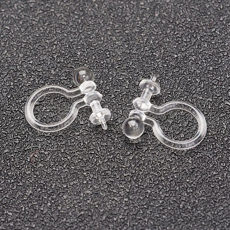 Plastic Clip-on Earring Findings X-KY-F007-04-3mm-1