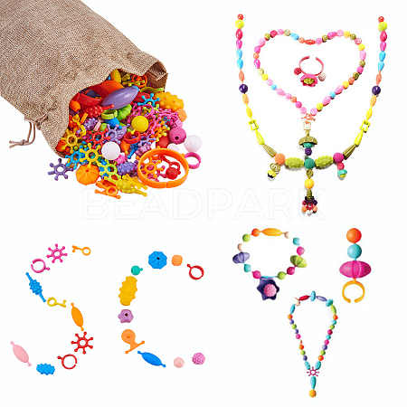 SUNNYCLUE DIY Magic Acrylic Beads For Children's Cordless Necklaces or Bracelets MACR-SC0001-01-1