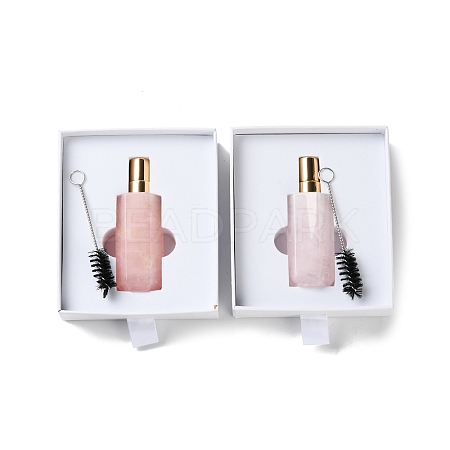 Natural Rose Quartz Perfume Bottle G-B131-04B-01-1