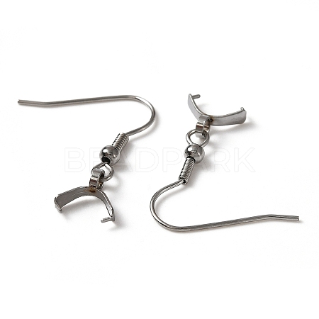 304 Stainless Steel Earring Hooks STAS-WH0035-14P-1