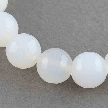 Dyed Natural White Agate Beads Strands G-R177-6mm-12-01-1