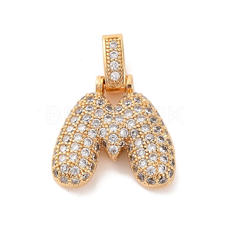 Brass Micro Pave Cubic Zirconia Pendants KK-C076-29M-G01-1