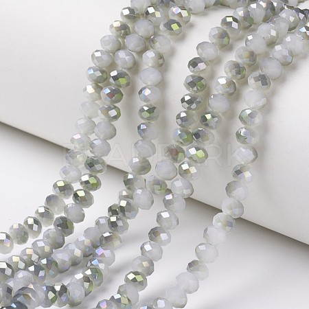 Electroplate Glass Beads Strands EGLA-A034-J4mm-S04-1