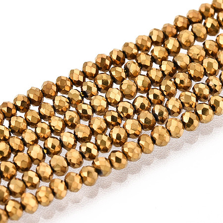 Electroplate Glass Beads Strands EGLA-F149-FP-01-1