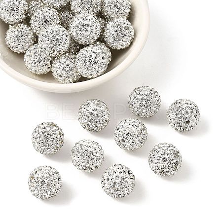 Polymer Clay Rhinestone Beads RB-H284-14MM-001-1