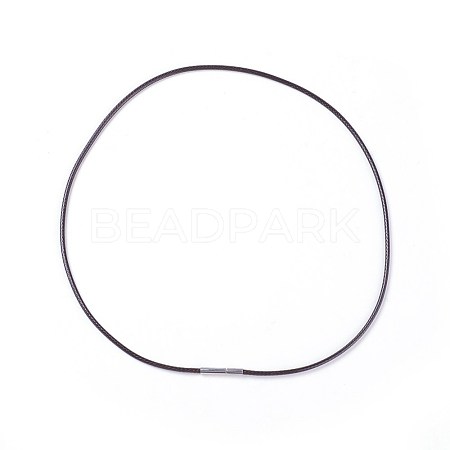 Waxed Polyester Cord Necklace Making MAK-I011-05-C-03-1