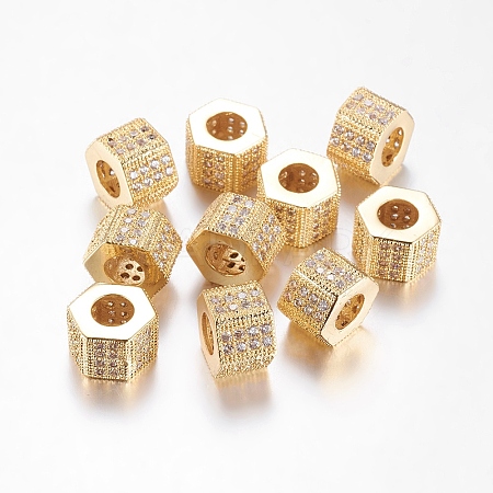 Brass Cubic Zirconia Beads LS-ZIRC-F001-124G-1