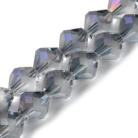 Electroplate Transparent Glass Beads Strands EGLA-I019-HR02-1