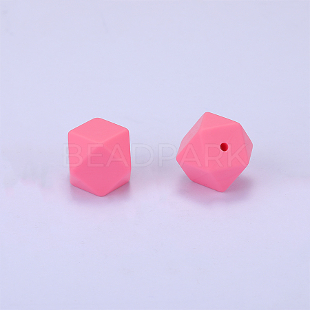 Hexagonal Silicone Focal Beads SI-JX0020A-07-1