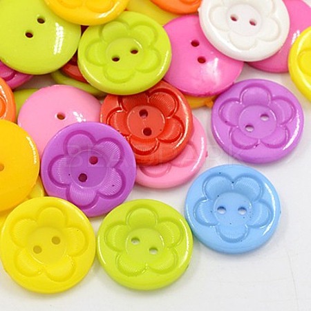 Acrylic Sewing Buttons for Clothes Design X-BUTT-E083-B-M-1