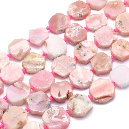 Natural Pink Opal Beads Strands G-O170-07-1