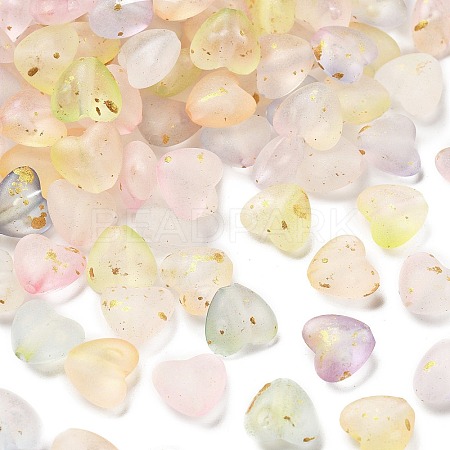 Frosted Transparent Acrylic Beads OACR-F013-01-1