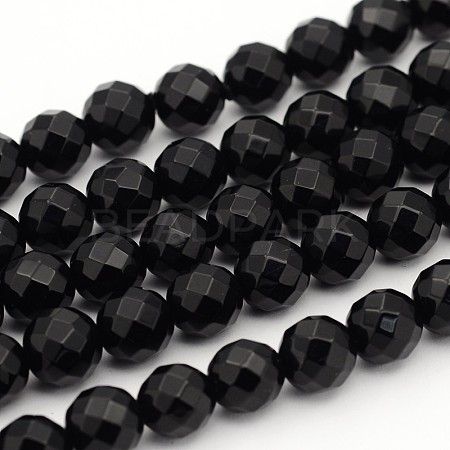 Black Onyx Beads Strands X-GSF10mmC097-1