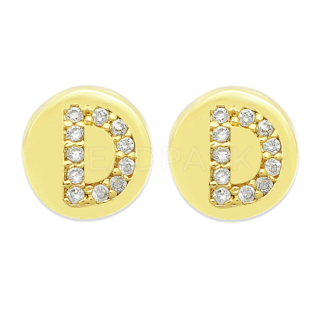 Brass Micro Pave Clear Cubic Zirconia Beads KK-T030-LA843-DX3-1