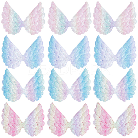 40Pcs 4 Colors Angel Wing Shape Sew on Patches Applique FIND-GF0005-44-1
