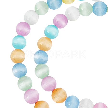 1 Strand Dyed Natural Selenite Beads Strands G-GO0001-75-1