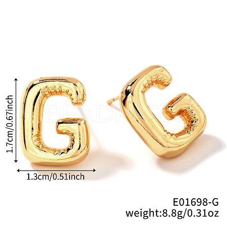 Brass Stud Earrings UV9543-7-1