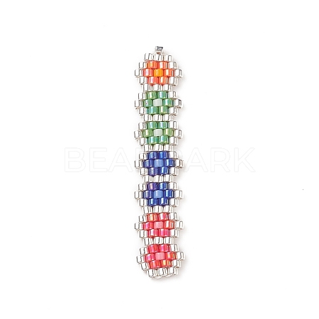 Handmade Loom Pattern MIYUKI Seed Beads PALLOY-MZ00047-02-1