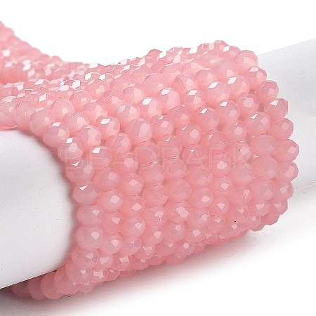 Baking Paint Imitation Jade Glass Bead Strands X-DGLA-A034-J4MM-A3-1