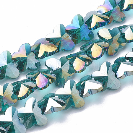 Electroplate Glass Beads EGLA-Q091-14mm-B06-1
