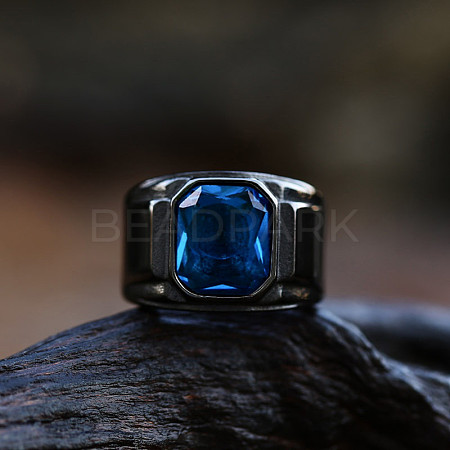 Alloy with Glass Finger Rings for Men FS-WG2A945-17-1