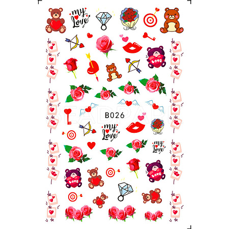 Valentine's day Themed Nail Art Stickers Decals MRMJ-T078-238D-1