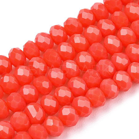 Opaque Solid Color Imitation Jade Glass Beads Strands LS-EGLA-A044-P4mm-D03-1