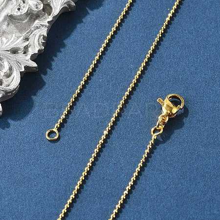 Brass Ball Chain Necklaces LS-MAK-L009-06G-1