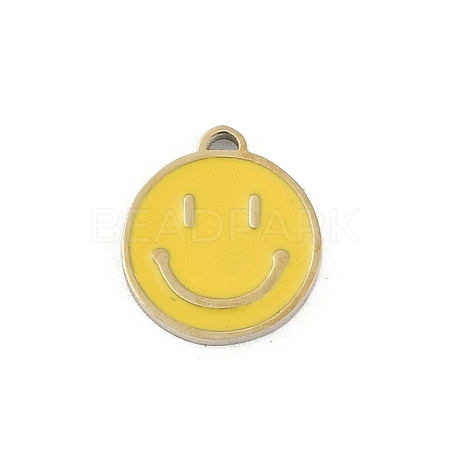 304 Stainless Steel Enamel Charms STAS-I325-063G-03-1
