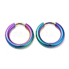 Ion Plating(IP) Titanium Alloy Huggie Hoop Earrings for Women EJEW-A100-01E-RC-1