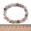 Natural Rutilated Quartz Round Beads Stretch Bracelets for Women BJEW-Z158-03D-02-5