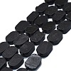 Natural Shungite Beads Strands G-K245-J22-01-1