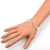 Glass Rondelle Bead Stretch Bracelets BJEW-JB01551-04-3