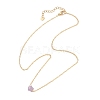 Natural Lepidolite & Larvikite & Lapis Lazuli & Rose Quartz & Tiger Eye Star Pendant 304 Stainless Steel Cable Chain Necklaces NJEW-JN05721-5