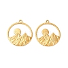 Ion Plating(IP) 304 Stainless Steel Pendants STAS-L268-010G-2