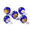 Handmade Gold & Silver Foil Lampwork Beads GLAA-G107-07B-04-2