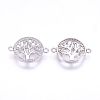 Brass Micro Pave Cubic Zirconia Links ZIRC-F061-12P-2