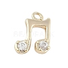 Rack Plating Brass with Cubic Zirconia Pendants LS-KK-Q018-06G-1