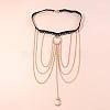 Alloy Rhinestone Sexy Multilayer Tassel Leg Chain WG728BB-05-1