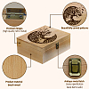 Rectangle Wooden Memory Keepsake Boxes with Lids CON-WH0101-004-3